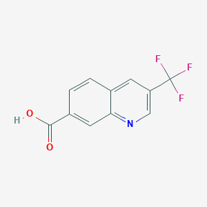 molecular formula C11H6F3NO2 B2863434 3-(Trifluoromethyl)quinoline-7-carboxylic acid CAS No. 1951439-59-0