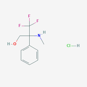 3,3,3-Trifluoro-2-(methylamino)-2-phenylpropan-1-ol;hydrochloride