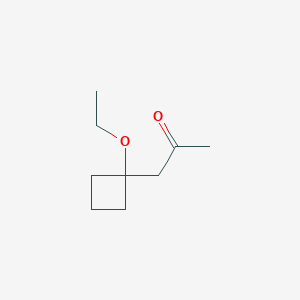 molecular formula C9H16O2 B2863439 1-(1-Ethoxycyclobutyl)propan-2-one CAS No. 2402830-96-8