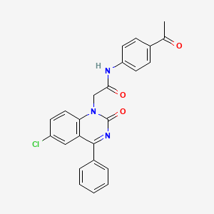 molecular formula C24H18ClN3O3 B2863448 N-(4-acetylphenyl)-2-(6-chloro-2-oxo-4-phenyl-1,2-dihydroquinazolin-1-yl)acetamide CAS No. 941982-55-4