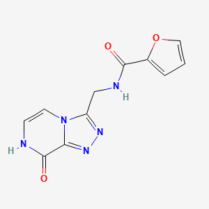 molecular formula C11H9N5O3 B2863462 N-((8-hydroxy-[1,2,4]triazolo[4,3-a]pyrazin-3-yl)methyl)furan-2-carboxamide CAS No. 2034324-73-5