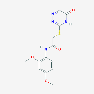 molecular formula C13H14N4O4S B2863475 N-(2,4-dimethoxyphenyl)-2-((5-oxo-4,5-dihydro-1,2,4-triazin-3-yl)thio)acetamide CAS No. 897624-09-8