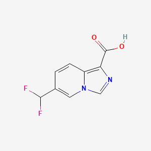 molecular formula C9H6F2N2O2 B2863481 6-(Difluoromethyl)imidazo[1,5-a]pyridine-1-carboxylic acid CAS No. 2248316-43-8