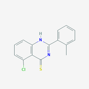 molecular formula C15H11ClN2S B2863484 5-氯-2-(2-甲基苯基)喹唑啉-4-硫醇 CAS No. 1909317-60-7