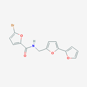 molecular formula C14H10BrNO4 B2863490 N-([2,2'-bifuran]-5-ylmethyl)-5-bromofuran-2-carboxamide CAS No. 2034436-93-4