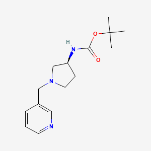 molecular formula C15H23N3O2 B2863492 (S)-tert-Butyl 1-(pyridin-3-ylmethyl)pyrrolidin-3-ylcarbamate CAS No. 256527-12-5