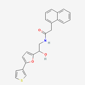 molecular formula C22H19NO3S B2863493 N-(2-hydroxy-2-(5-(thiophen-3-yl)furan-2-yl)ethyl)-2-(naphthalen-1-yl)acetamide CAS No. 2034569-24-7