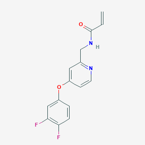 molecular formula C15H12F2N2O2 B2863497 N-[[4-(3,4-Difluorophenoxy)pyridin-2-yl]methyl]prop-2-enamide CAS No. 2411237-54-0