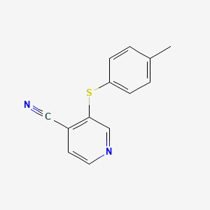 B2863503 3-[(4-Methylphenyl)sulfanyl]isonicotinonitrile CAS No. 478043-03-7