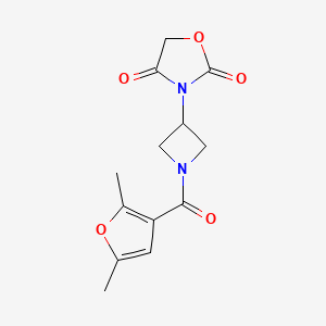 molecular formula C13H14N2O5 B2863518 3-(1-(2,5-Dimethylfuran-3-carbonyl)azetidin-3-yl)oxazolidine-2,4-dione CAS No. 2034382-30-2