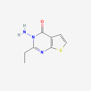 molecular formula C8H9N3OS B2863540 3-amino-2-ethyl-3H,4H-thieno[2,3-d]pyrimidin-4-one CAS No. 307342-26-3