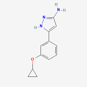 molecular formula C12H13N3O B2863569 3-(3-cyclopropoxyphenyl)-1H-pyrazol-5-amine CAS No. 1888659-02-6