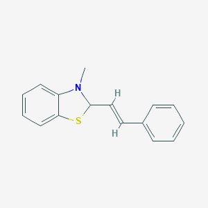 molecular formula C16H15NS B028636 3-Methyl-2-[(E)-2-phenylvinyl]-2,3-dihydro-1,3-benzothiazole CAS No. 104169-10-0
