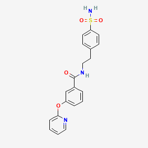 3-(pyridin-2-yloxy)-N-(4-sulfamoylphenethyl)benzamide