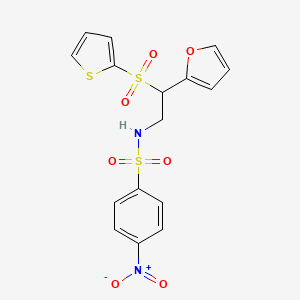 N-[2-(2-furyl)-2-(2-thienylsulfonyl)ethyl]-4-nitrobenzenesulfonamide
