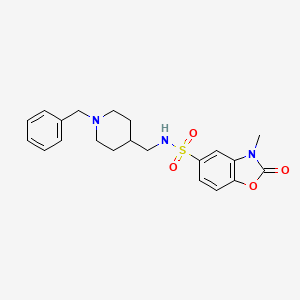 N-((1-benzylpiperidin-4-yl)methyl)-3-methyl-2-oxo-2,3-dihydrobenzo[d]oxazole-5-sulfonamide