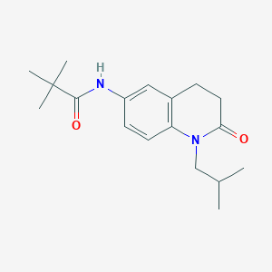 molecular formula C18H26N2O2 B2863608 N-(1-isobutyl-2-oxo-1,2,3,4-tetrahydroquinolin-6-yl)pivalamide CAS No. 941911-02-0
