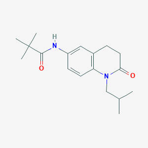 N-(1-isobutyl-2-oxo-1,2,3,4-tetrahydroquinolin-6-yl)pivalamide