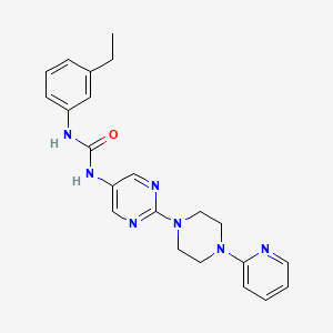 1-(3-Ethylphenyl)-3-(2-(4-(pyridin-2-yl)piperazin-1-yl)pyrimidin-5-yl)urea
