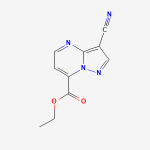 molecular formula C10H8N4O2 B2863617 Ethyl 3-cyanopyrazolo[1,5-a]pyrimidine-7-carboxylate CAS No. 950057-07-5