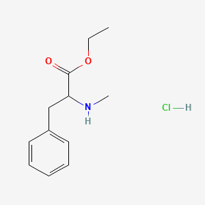molecular formula C12H18ClNO2 B2863626 Ethyl 2-(methylamino)-3-phenylpropanoate hydrochloride CAS No. 19881-54-0