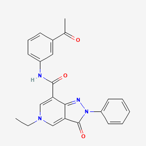molecular formula C23H20N4O3 B2863656 N-(3-acetylphenyl)-5-ethyl-3-oxo-2-phenyl-2H,3H,5H-pyrazolo[4,3-c]pyridine-7-carboxamide CAS No. 923683-99-2