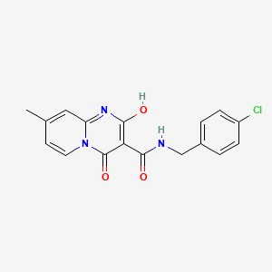 molecular formula C17H14ClN3O3 B2863773 N-(4-chlorobenzyl)-2-hydroxy-8-methyl-4-oxo-4H-pyrido[1,2-a]pyrimidine-3-carboxamide CAS No. 886896-94-2
