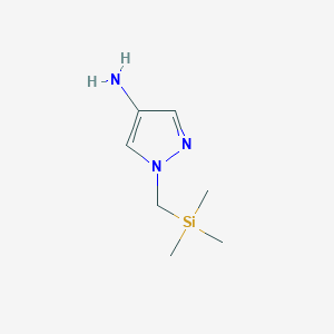 molecular formula C7H15N3Si B2863797 1-(Trimethylsilylmethyl)pyrazol-4-amine CAS No. 2361634-79-7