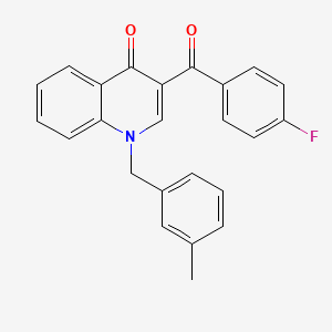 molecular formula C24H18FNO2 B2863817 3-(4-Fluorobenzoyl)-1-[(3-methylphenyl)methyl]-1,4-dihydroquinolin-4-one CAS No. 902507-48-6