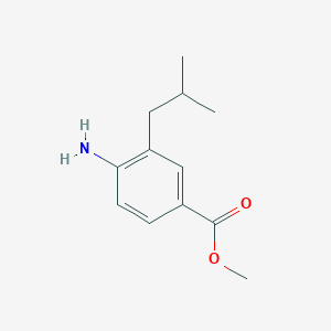 molecular formula C12H17NO2 B2863829 methyl4-amino-3-(2-methylpropyl)benzoate CAS No. 2253639-71-1