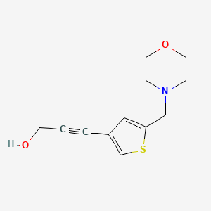 molecular formula C12H15NO2S B2863869 3-{5-[(Morpholin-4-yl)methyl]thiophen-3-yl}prop-2-yn-1-ol CAS No. 1249063-99-7
