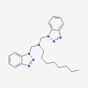 molecular formula C22H29N7 B2863895 Bis(1H-1,2,3-benzotriazol-1-ylmethyl)(octyl)amine CAS No. 111184-82-8