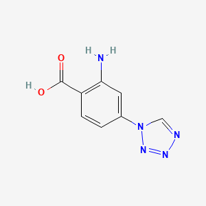 molecular formula C8H7N5O2 B2863899 2-amino-4-(1H-tetrazol-1-yl)benzoic acid CAS No. 924858-83-3