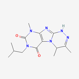 7-isobutyl-3,4,9-trimethyl-7,9-dihydro-[1,2,4]triazino[3,4-f]purine-6,8(1H,4H)-dione