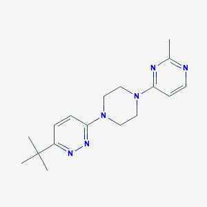 molecular formula C17H24N6 B2863933 4-[4-(6-Tert-butylpyridazin-3-yl)piperazin-1-yl]-2-methylpyrimidine CAS No. 2380168-28-3