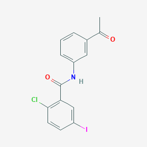 N-(3-acetylphenyl)-2-chloro-5-iodobenzamide