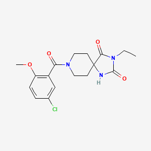 8-(5-Chloro-2-methoxybenzoyl)-3-ethyl-1,3,8-triazaspiro[4.5]decane-2,4-dione