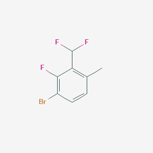 molecular formula C8H6BrF3 B2863957 1-Bromo-3-(difluoromethyl)-2-fluoro-4-methylbenzene CAS No. 2091910-42-6