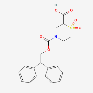 4-{[(9H-fluoren-9-yl)methoxy]carbonyl}-1,1-dioxo-1lambda6-thiomorpholine-2-carboxylic acid