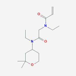 N-[2-[(2,2-Dimethyloxan-4-yl)-ethylamino]-2-oxoethyl]-N-ethylprop-2-enamide