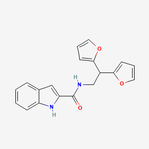 N-(2,2-di(furan-2-yl)ethyl)-1H-indole-2-carboxamide