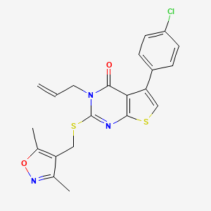 3-allyl-5-(4-chlorophenyl)-2-(((3,5-dimethylisoxazol-4-yl)methyl)thio)thieno[2,3-d]pyrimidin-4(3H)-one