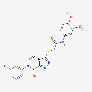 N-(3,4-dimethoxyphenyl)-2-{[7-(3-fluorophenyl)-8-oxo-7,8-dihydro[1,2,4]triazolo[4,3-a]pyrazin-3-yl]thio}acetamide