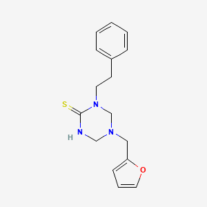 5-(Furan-2-ylmethyl)-1-phenethyl-1,3,5-triazinane-2-thione