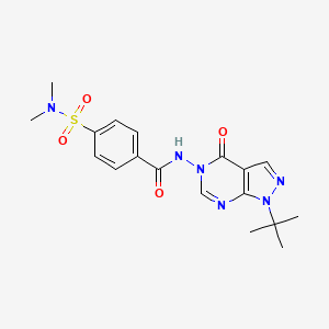 N-(1-(tert-butyl)-4-oxo-1H-pyrazolo[3,4-d]pyrimidin-5(4H)-yl)-4-(N,N-dimethylsulfamoyl)benzamide