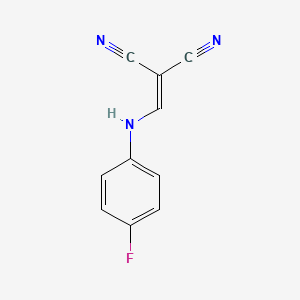 molecular formula C10H6FN3 B2864033 2-{[(4-fluorophenyl)amino]methylidene}propanedinitrile CAS No. 195243-31-3