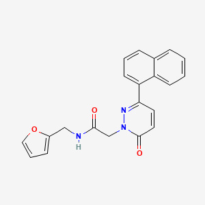 molecular formula C21H17N3O3 B2864034 N-[(furan-2-yl)methyl]-2-[3-(naphthalen-1-yl)-6-oxo-1,6-dihydropyridazin-1-yl]acetamide CAS No. 941973-03-1