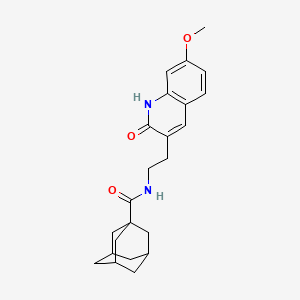 molecular formula C23H28N2O3 B2864044 N-[2-(7-methoxy-2-oxo-1,2-dihydroquinolin-3-yl)ethyl]adamantane-1-carboxamide CAS No. 851406-15-0