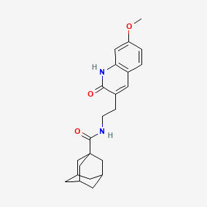 N-[2-(7-methoxy-2-oxo-1H-quinolin-3-yl)ethyl]adamantane-1-carboxamide