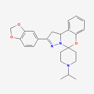 2'-(1,3-Benzodioxol-5-yl)-1-(propan-2-yl)-1',10b'-dihydrospiro[piperidine-4,5'-pyrazolo[1,5-c][1,3]benzoxazine]